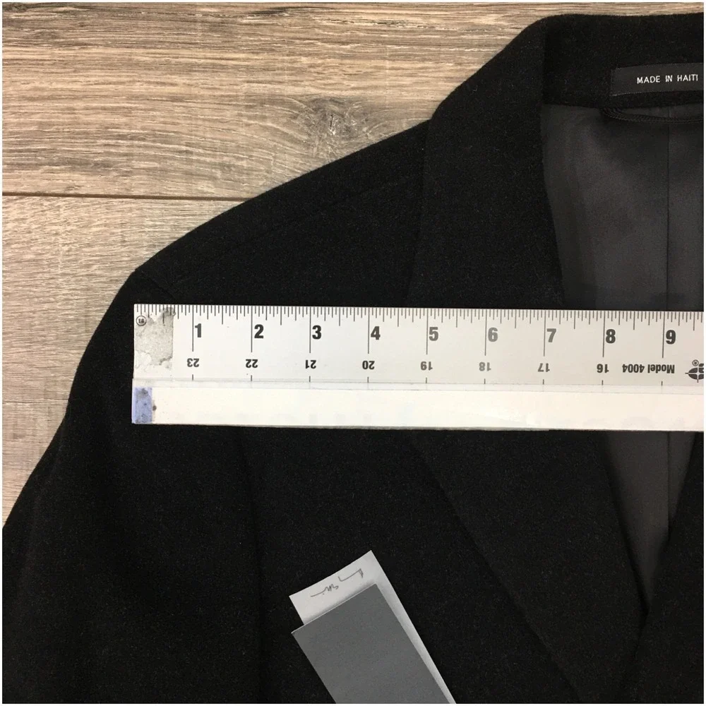 NEW PERRY ELLIS Mens‎ Long Coat Casual Trench Jacket Size 40S Classic Wool Suit
